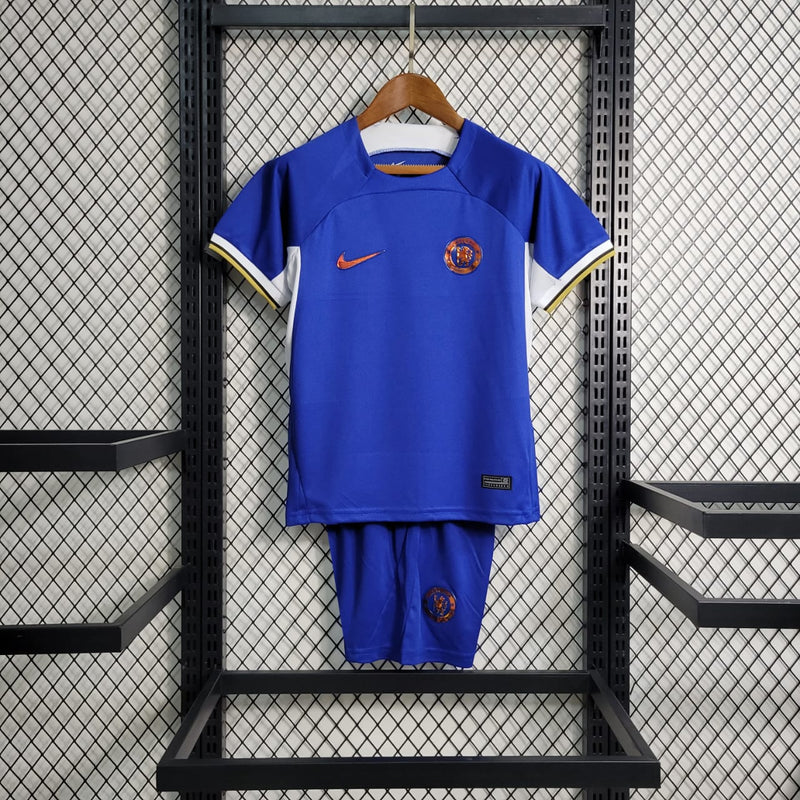 Kit Infantil Chelsea I 23/24 Nike - Azul