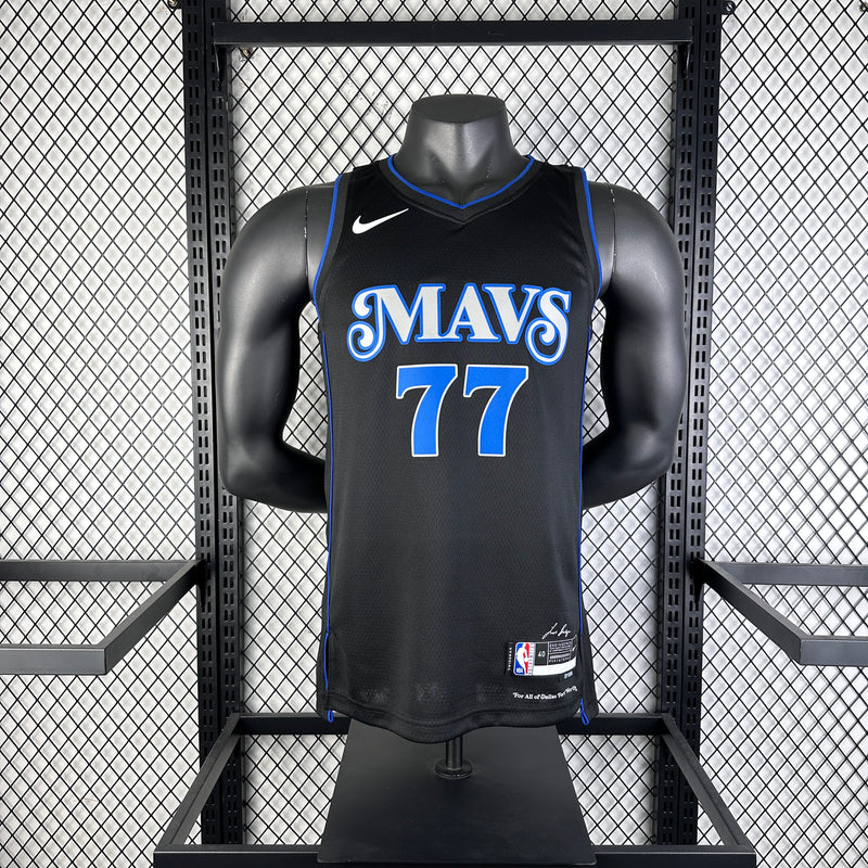 Regata Dallas Mavericks City 2024 Masculina - Preta