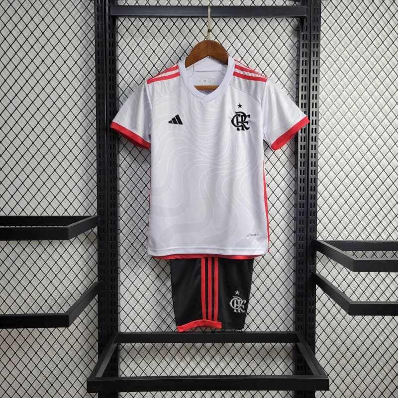 Kit Infantil Flamengo 2024 Adidas - Branco