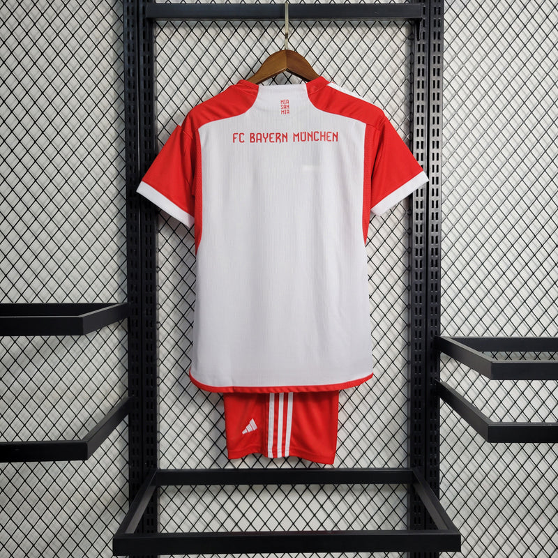 Kit Infantil Bayern de Munique I 23/24 Adidas - Branco