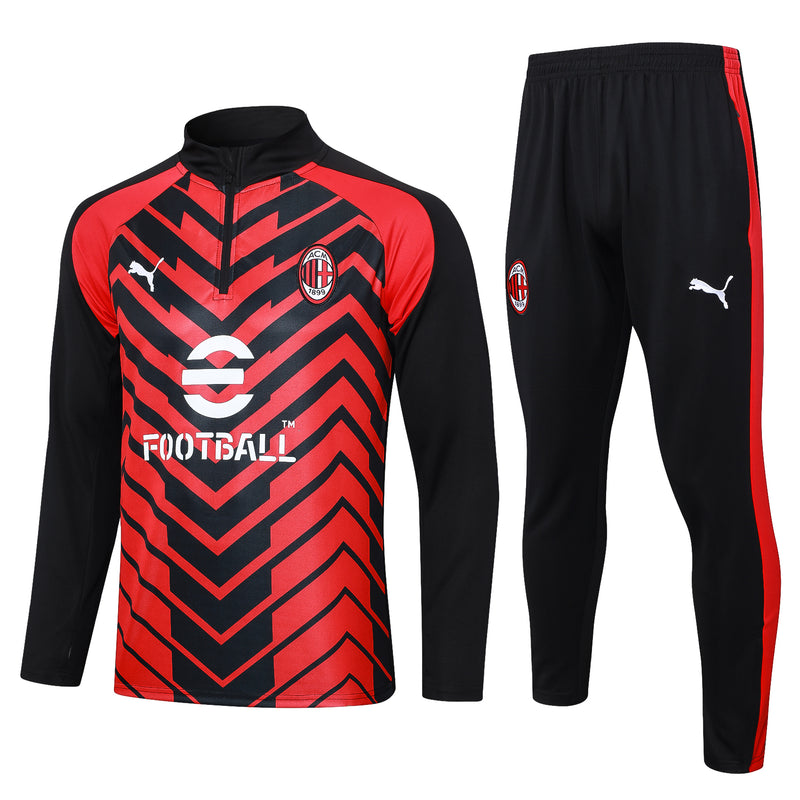 Conjunto Milan 23/24 Vermelho - Puma - Com Fecho