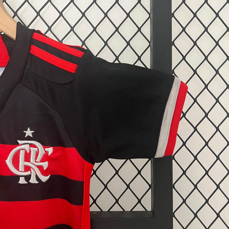 Kit Infantil Flamengo 2024 Adidas - Rubro Negro