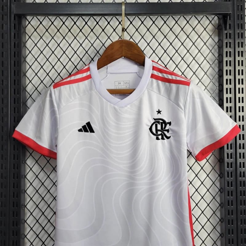 Kit Infantil Flamengo 2024 Adidas - Branco