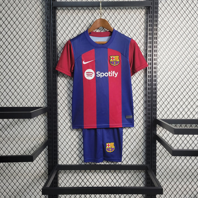 Kit Infantil Barcelona I 23/24 Nike - Grená