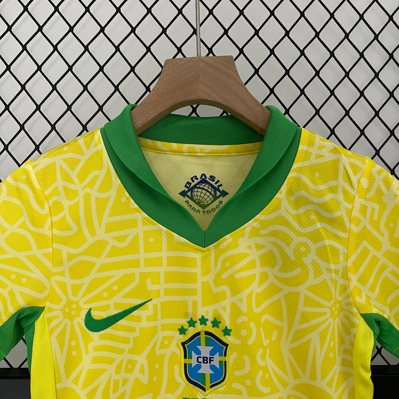 Kit Infantil Seleção Brasil 2024 Nike - Amarelo