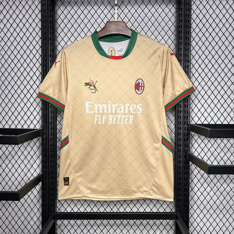 Camisa Milan 24/25 Edição Gucci Puma - Dourada