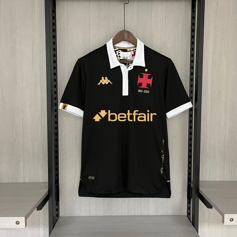 Camisa Negra Vasco [Com Patrocínio] 23/24 Kappa - Preto