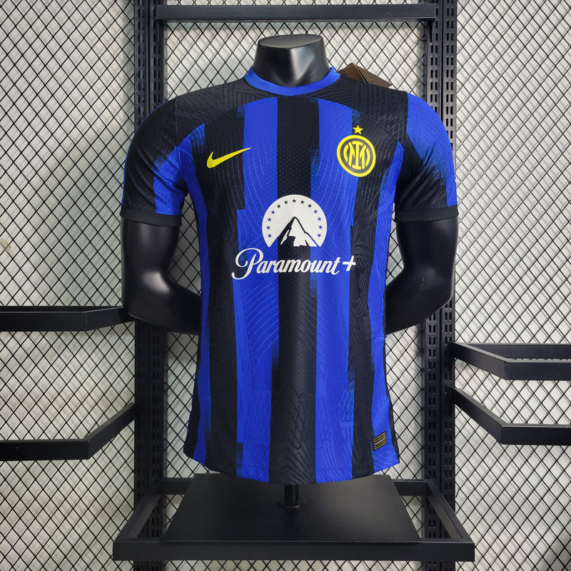 Camisa Inter de Milão I 23/24 - Azul e preta - Nike - Jogador