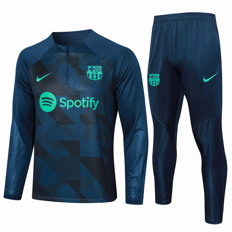 Conjunto Barcelona 23/24 Azul - Nike - Com Fecho