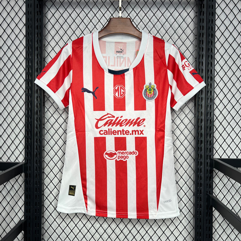 Camisa Chivas Guadalajara Feminina 2024 Puma - Vermelha e Branca