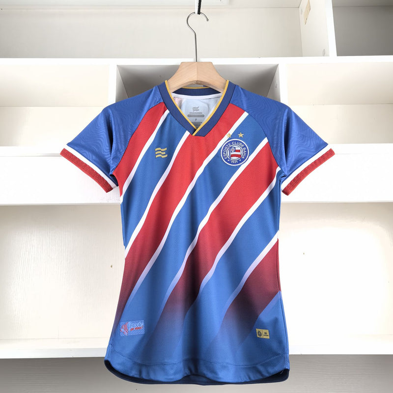 Camisa Bahia Feminina 2024 Esquadrão - Tricolor