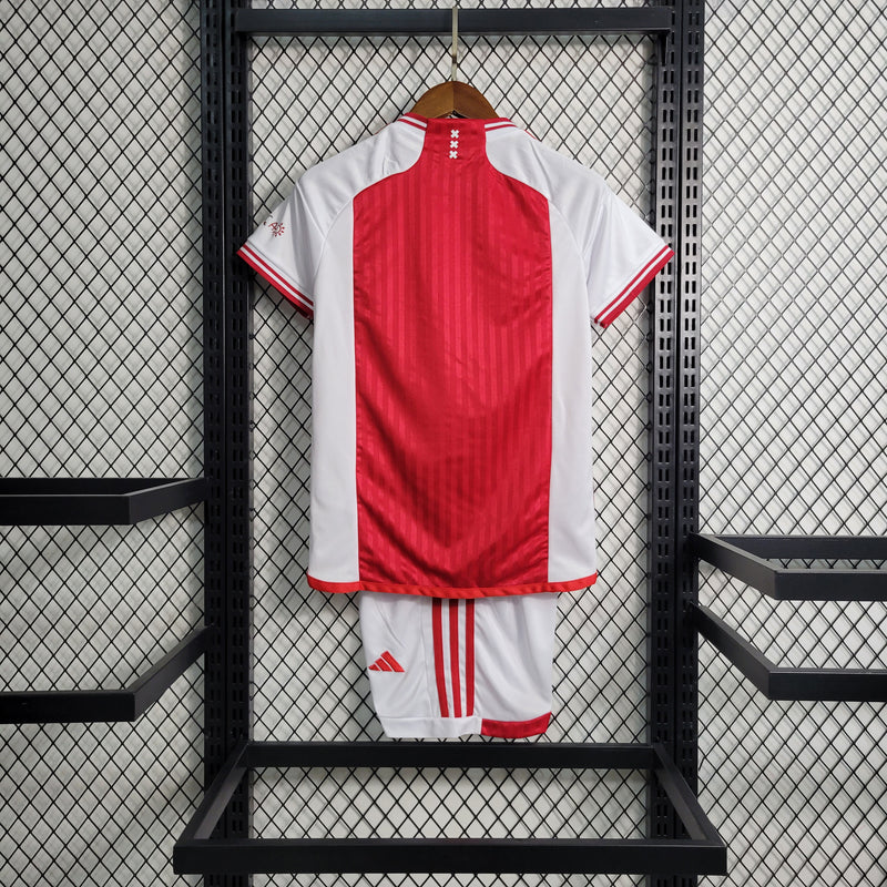 Kit Infantil Ajax I 23/24 Adidas - Vermelho