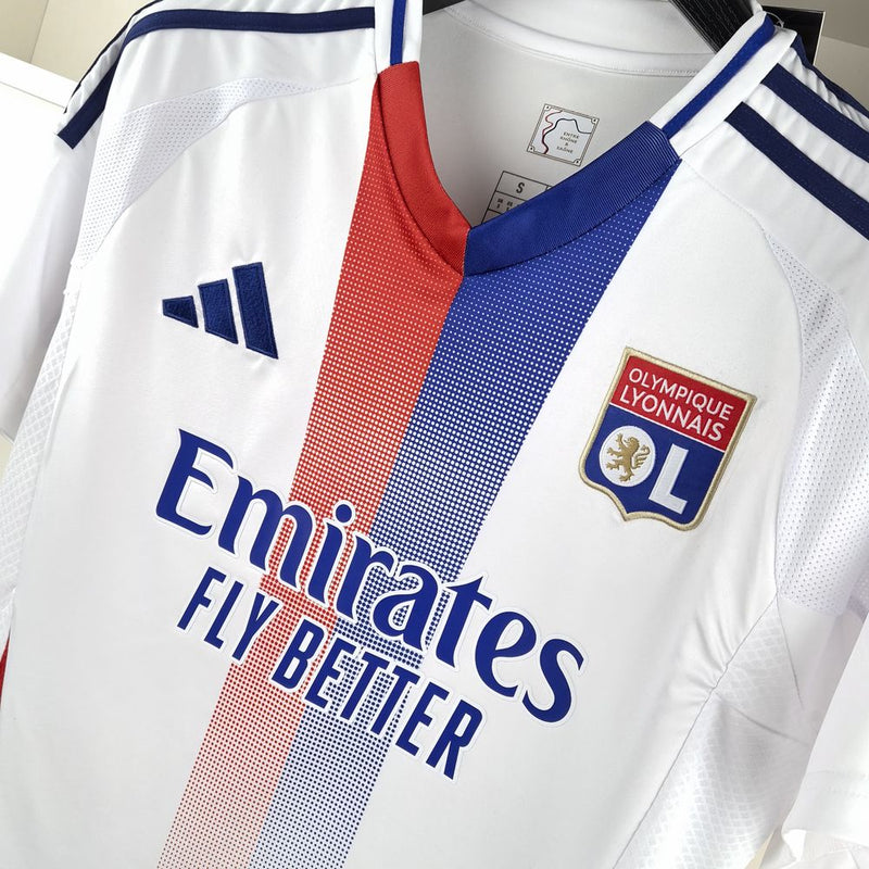 Camisa Olympique Lyon 24/25 Adidas - Branco