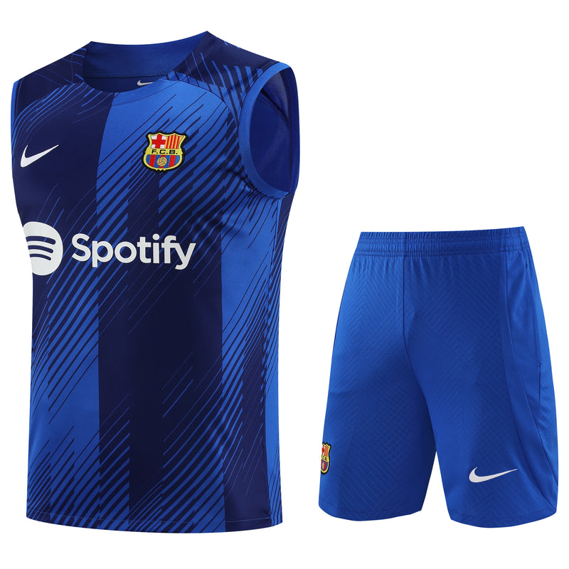 Kit Treino Barcelona 2023/24 Nike - Azul