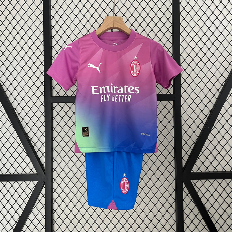 Kit Infantil Milan III 23/24 Puma - Rosa e Azul