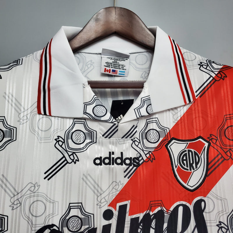 Camisa River Plate Retrô 1995 Adidas - Branca e Vermelho