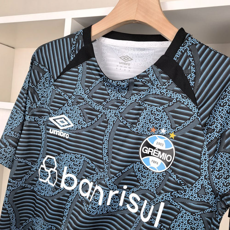 Camisa Grêmio Treino 2024 Umbro - Preta e Azul