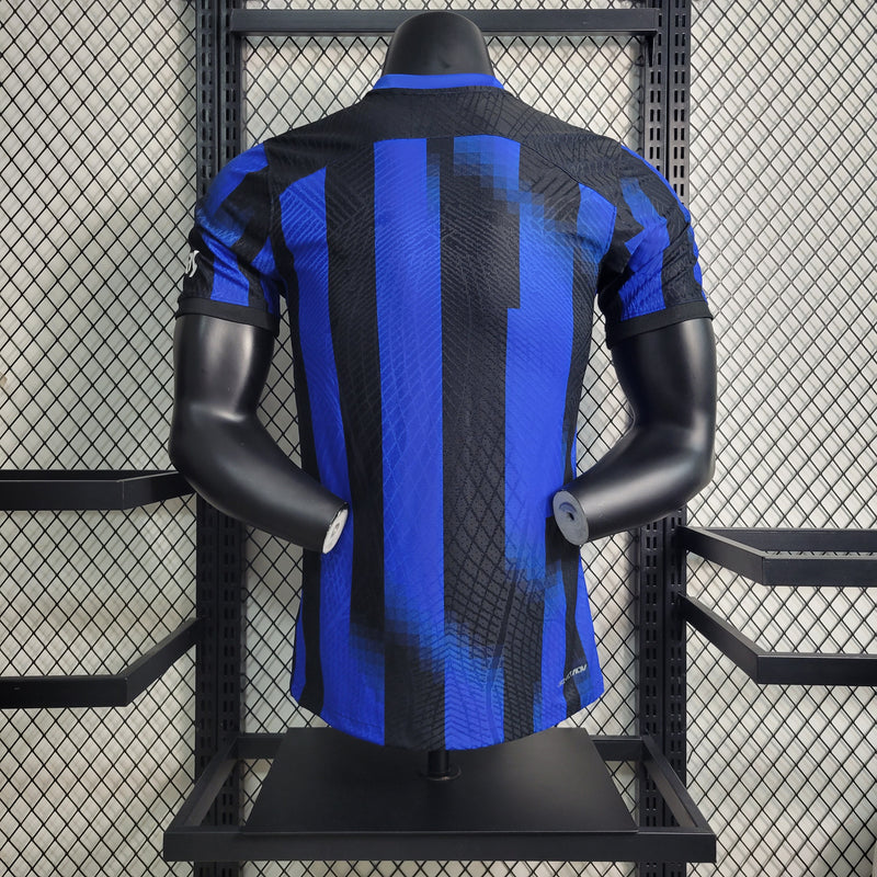 Camisa Inter de Milão I 23/24 - Azul e preta - Nike - Jogador