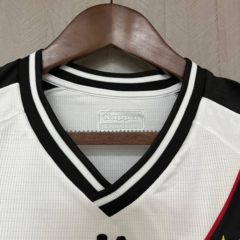 Camisa Vasco I [Com Patrocínio]  2024 Kappa - Branca com listra Preta