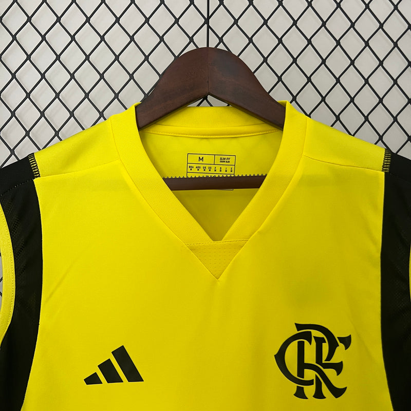 Camisa Flamengo Regata Treino 2024 Adidas - Amarela