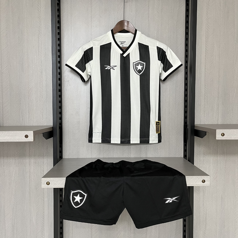 Kit Infantil Botafogo 2024 Rebook - Preto e Branco