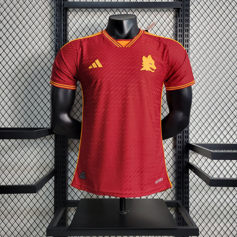 Camisa Roma I 23/24 - Vermelho - Adidas - Jogador