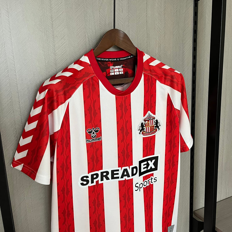 Camisa Sunderland 24/25 Hummel - Branco e Vermelho