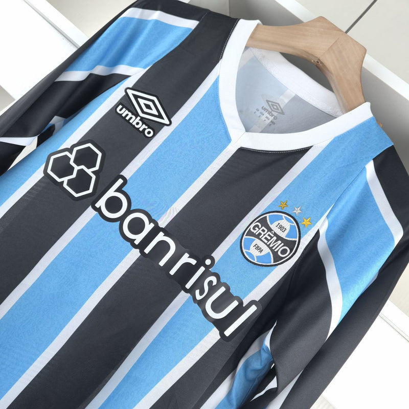 Camisa Grêmio Manga longa 2024 Umbro - Azul e Preta