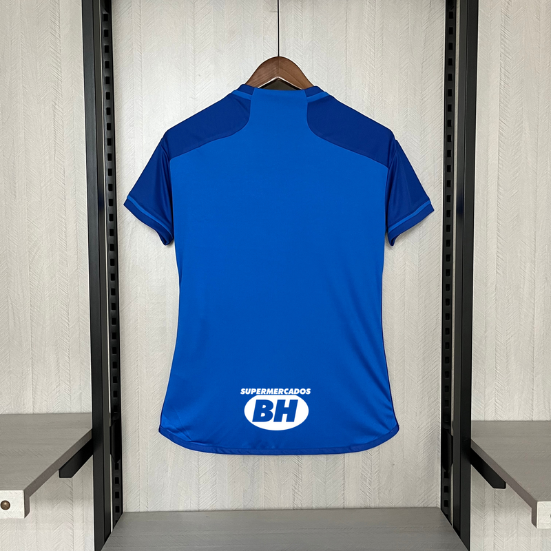 Camisa Cruzeiro Feminina [Com Patrocínio] 2024 Adidas - Azul