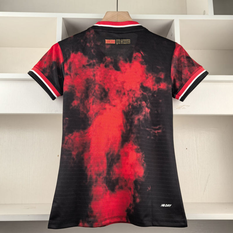 Camisa São Paulo Feminina 2024 New Balance - Vermelha e Preta