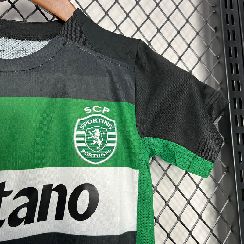 Kit Infantil Sporting 24/25 Nike - Verde e Preto