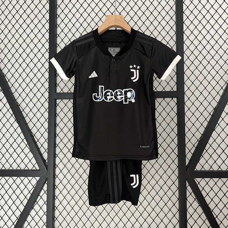 Kit Infantil Juventus III 23/24 Adidas - Preto