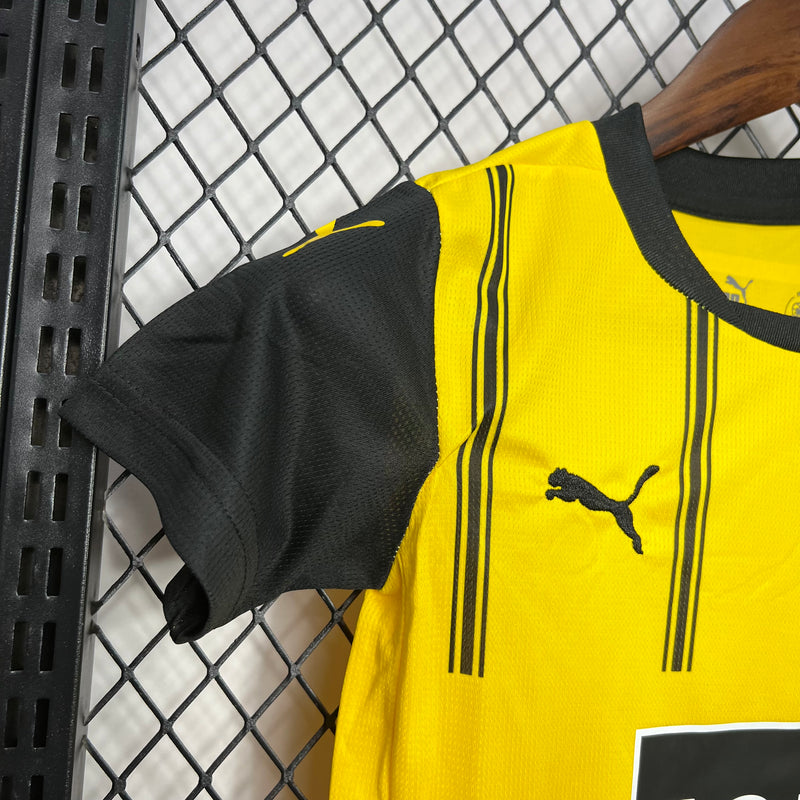 Kit Infantil Borussia Dortmund 24/25 Puma - Amarelo e preto