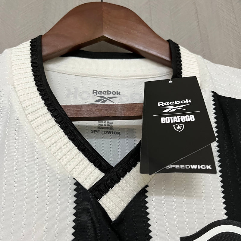 Camisa Botafogo [Com Patrocínio] 2024 Rebook - Branca e Preto