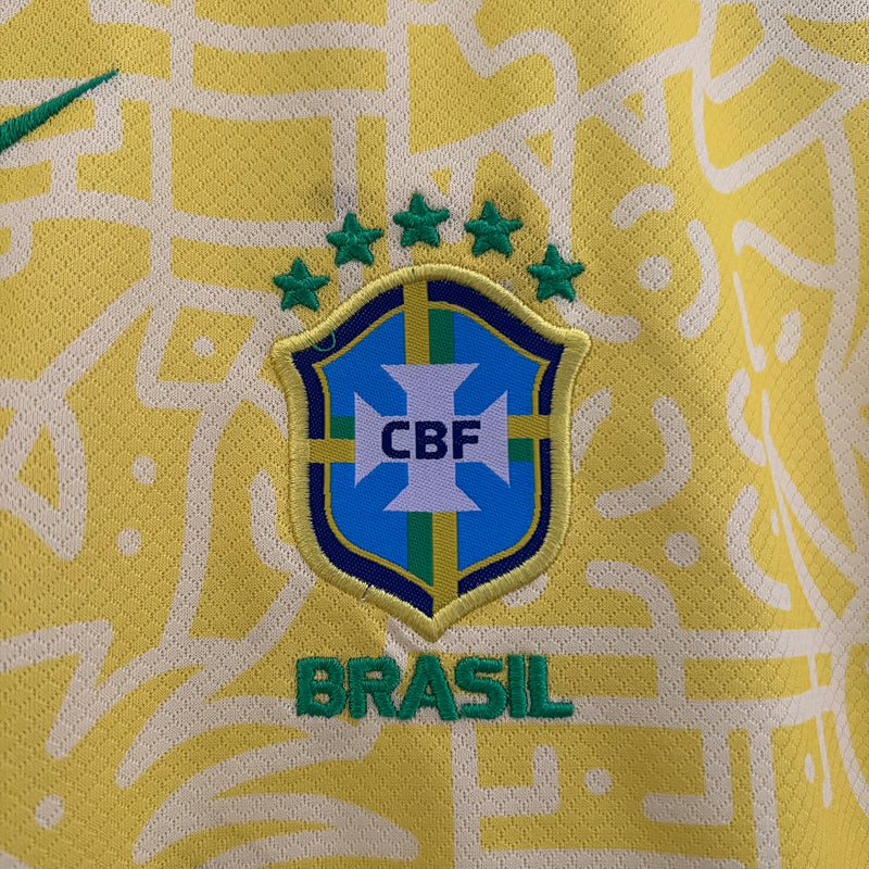 Kit Infantil Seleção Brasil 2024 Nike - Amarelo