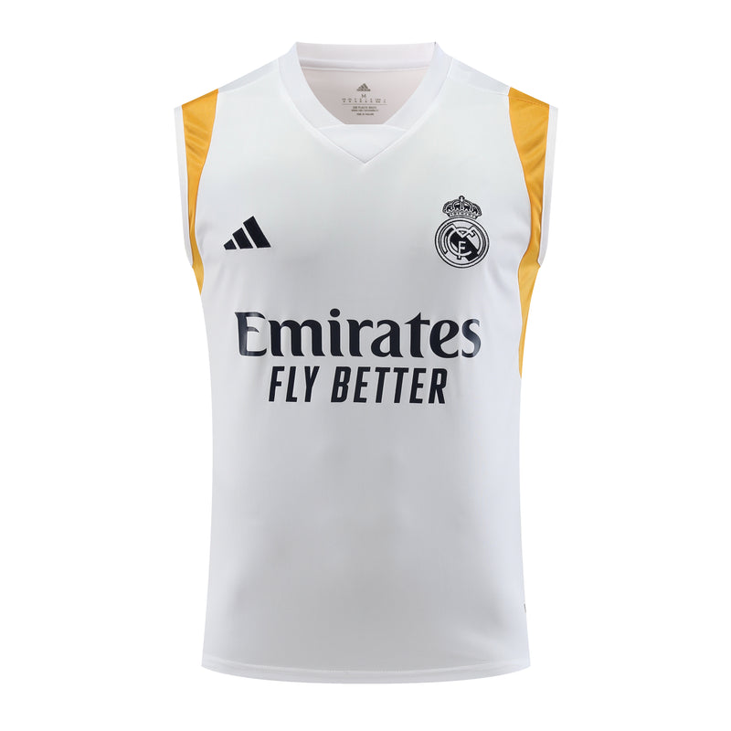 Kit Treino Real Madrid 2023/24 Adidas - Branco