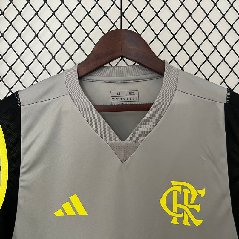 Camisa Flamengo Regata Treino 2024 Adidas - Cinza