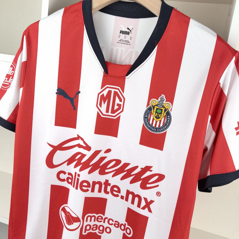 Camisa Chivas Guadalajara 2024 Puma - Vermelha e Branca