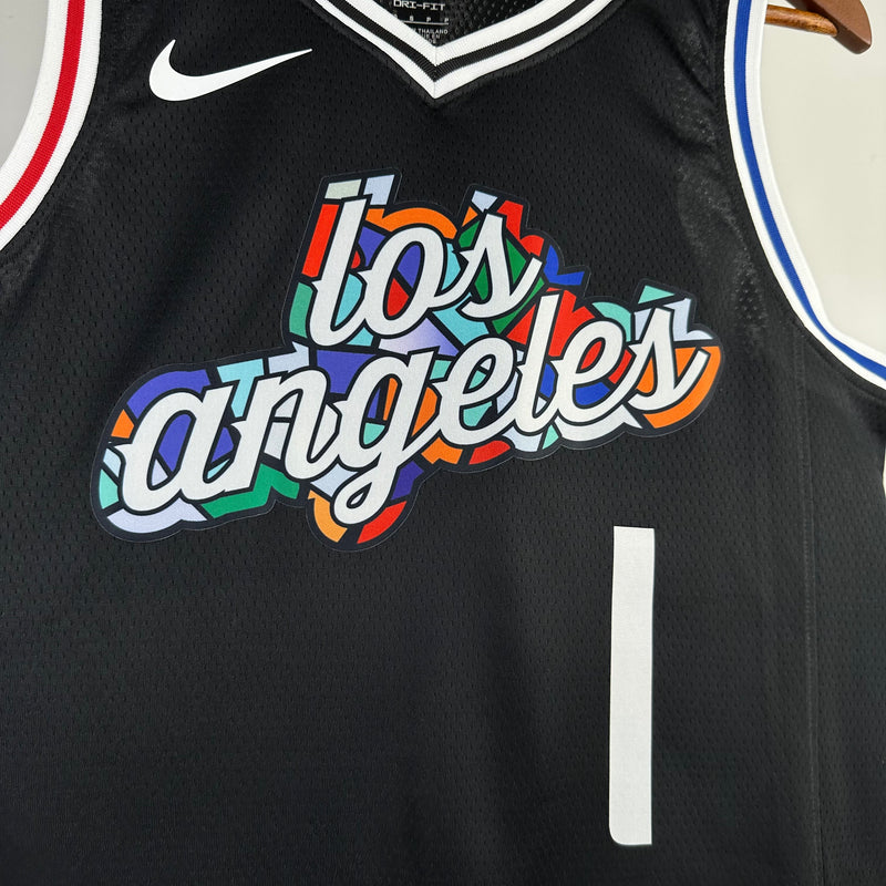 Regata Los Angeles Clippers City 2023 Masculina - Preto