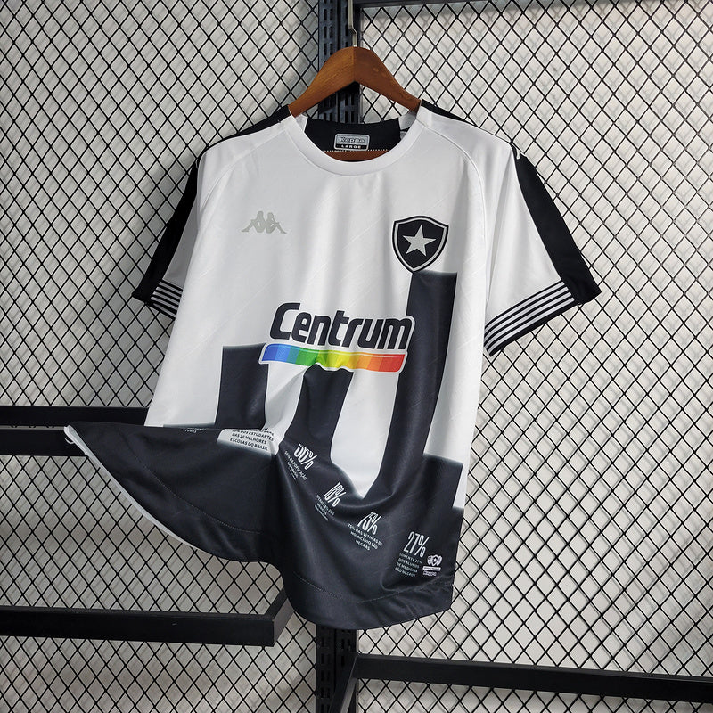 Camisa Botafogo Especial Consciência Negra 20/21 Kappa - Branca e Preta