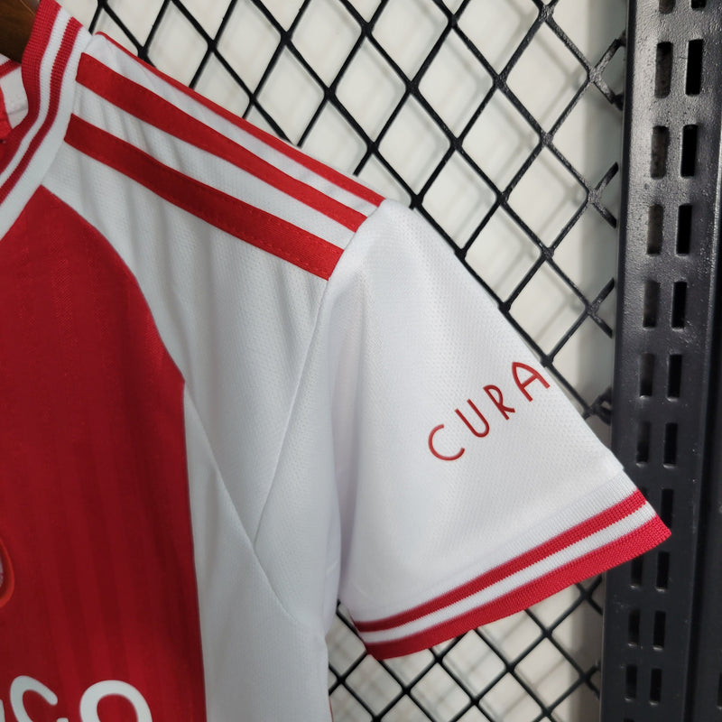 Kit Infantil Ajax I 23/24 Adidas - Vermelho