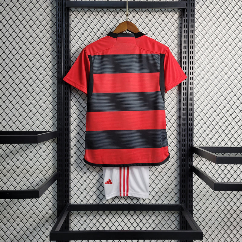 Kit Infantil Flamengo 23/24 Adidas - Rubro Negro