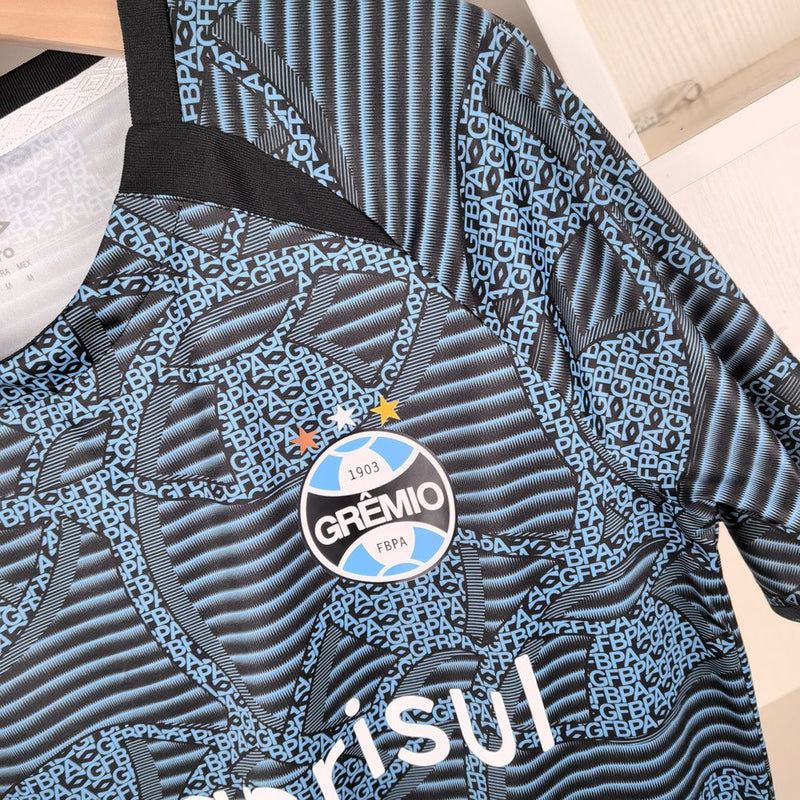 Camisa Grêmio Treino 2024 Umbro - Preta e Azul