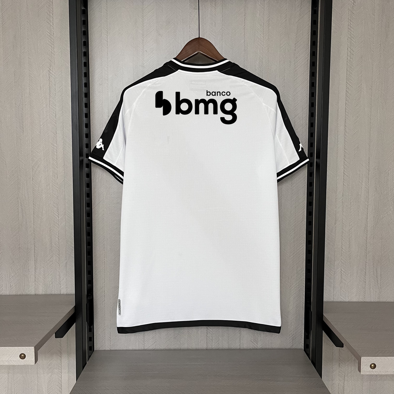 Camisa Vasco I [Com Patrocínio]  2024 Kappa - Branca com listra Preta