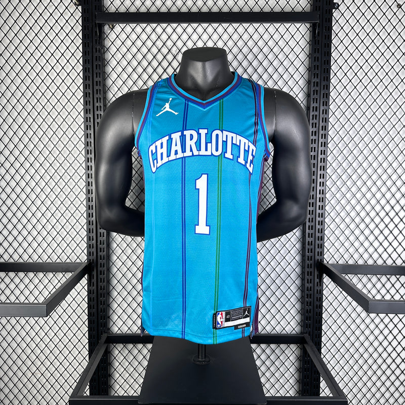 Regata Charlotte Hornets Masculina 2024 - Azul claro