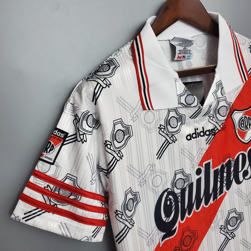 Camisa River Plate Retrô 1995 Adidas - Branca e Vermelho