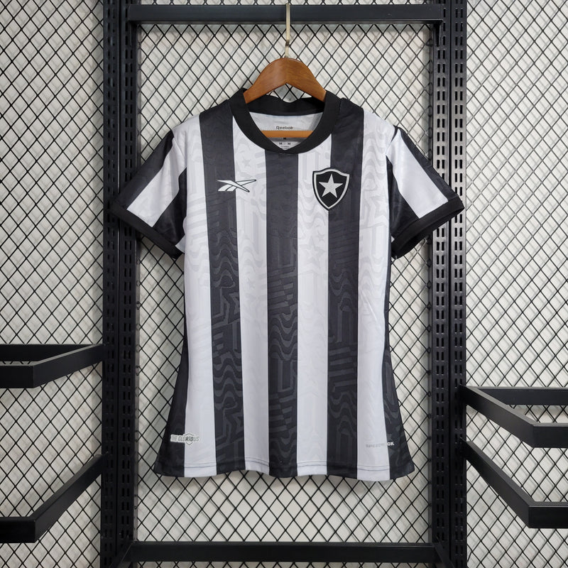 Camisa Feminina Botafogo I 23/24 Rebook - Branco/Preto