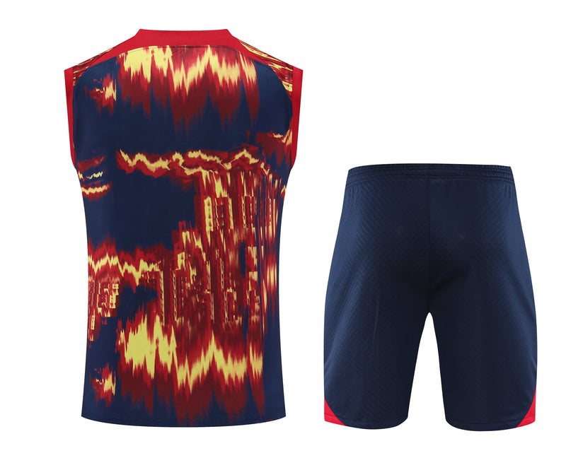 Kit Treino RB Leipzig 2023/24 Nike - Azul e Vermelho