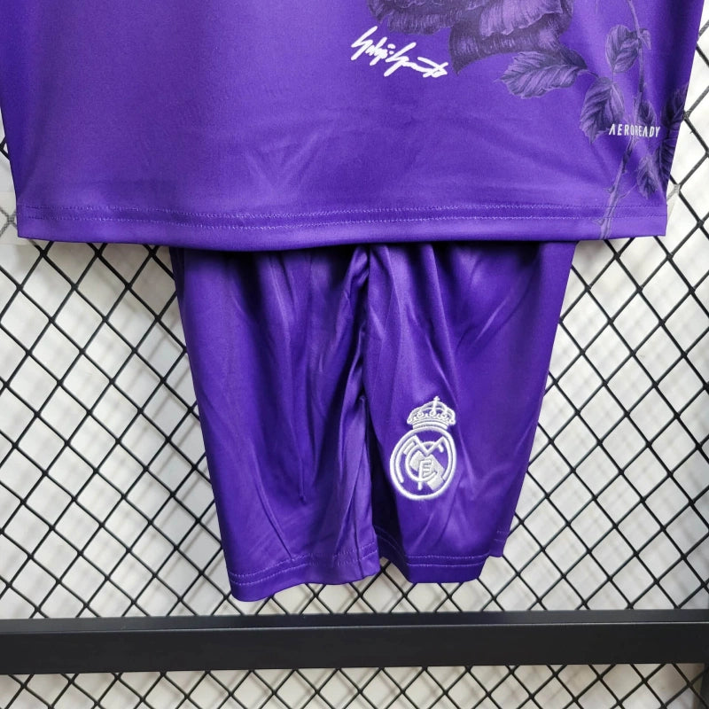 Kit Infantil Real Madrid Edição Especial 2024 Adidas Y3 - Roxa