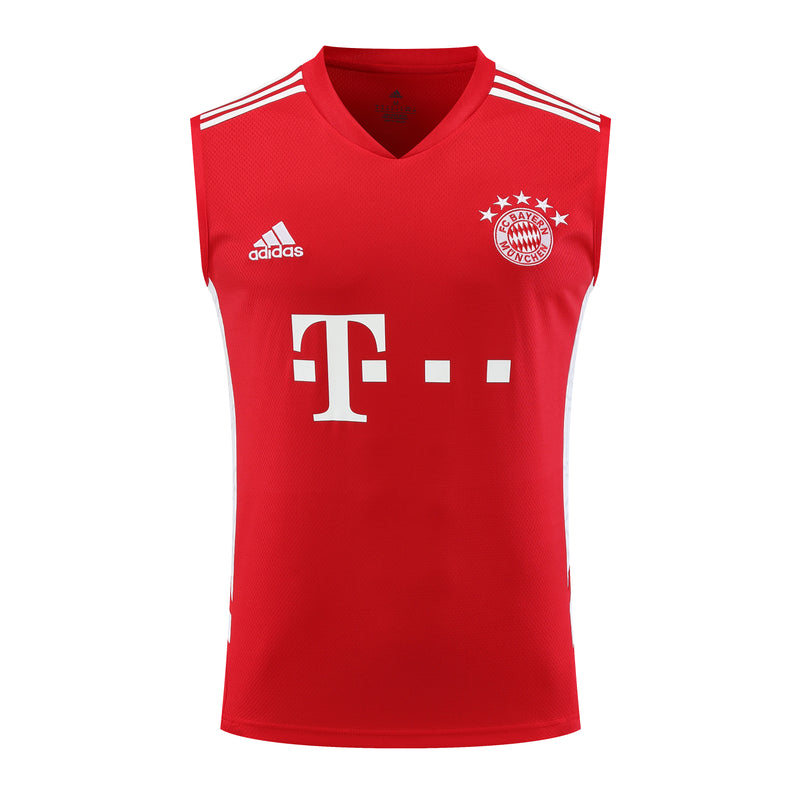 Kit Treino Bayern de Munique 2023/24 Adidas - Vermelho